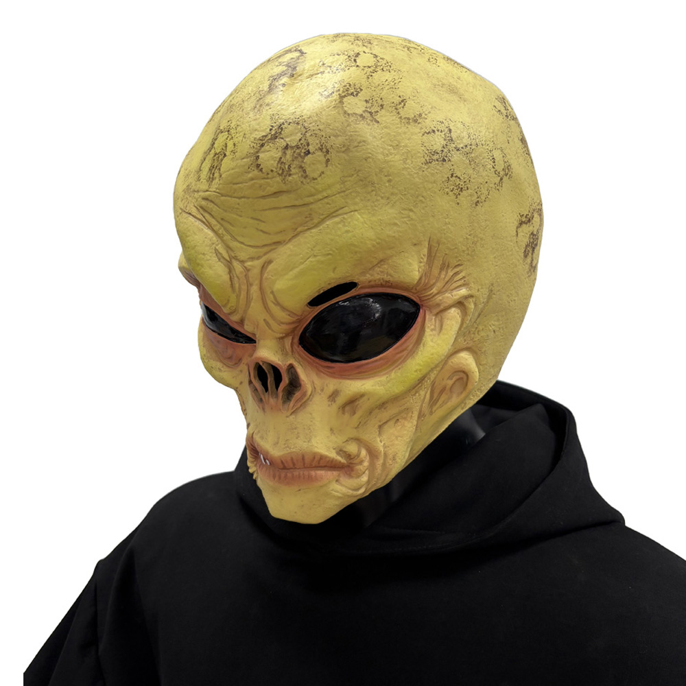 Latex Alien Mask Realistic - Masque réaliste de crâne d'OVNI extraterrestre,