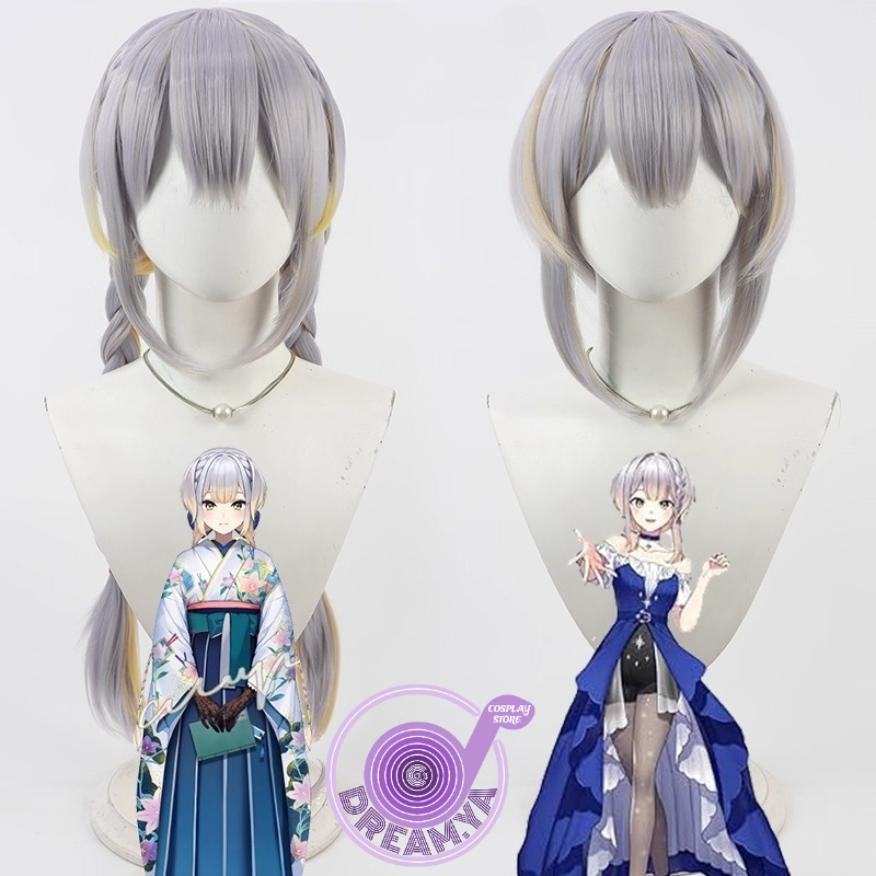Anime Cosplay Wig Heat Resistant - Shioriha Ruri Cosplay perruque Vtuber gris