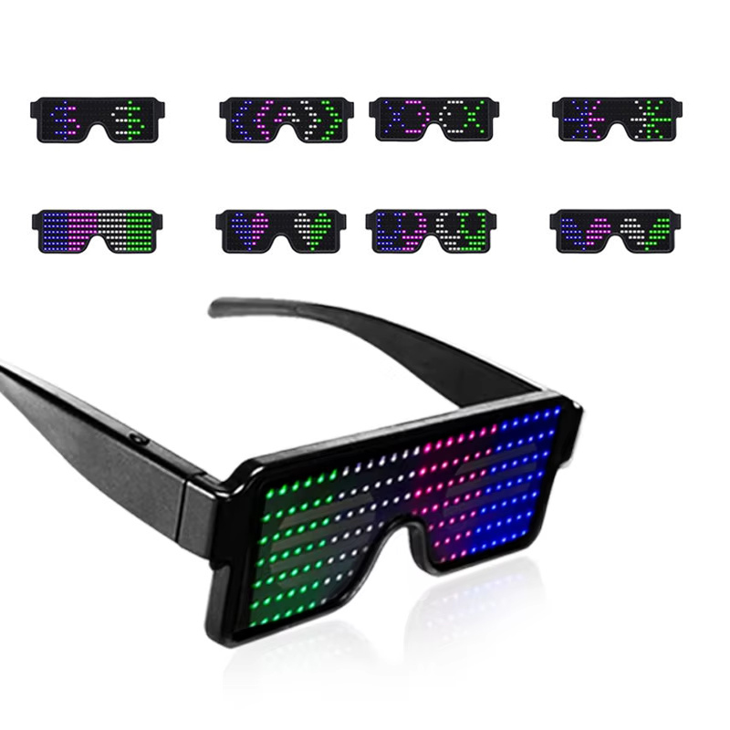 Glow In The Dark Party Glasses - Lunettes LED éclairantes, lunettes dynamiques pour