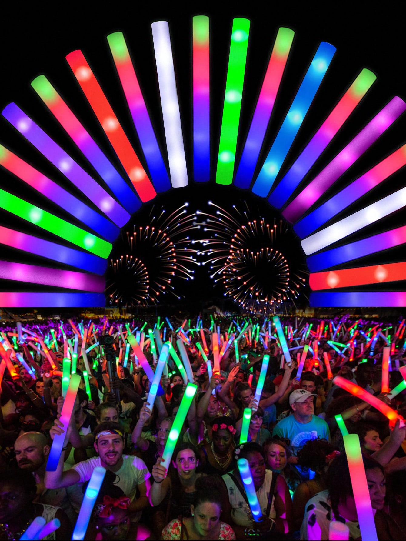 Flashing Led Foam Sticks Party - Bâtons lumineux LED en mousse, tube