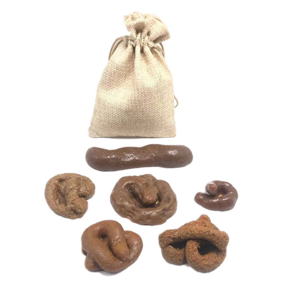 Fake Poop Gag Gift - Lot de 6 fausses crottes de