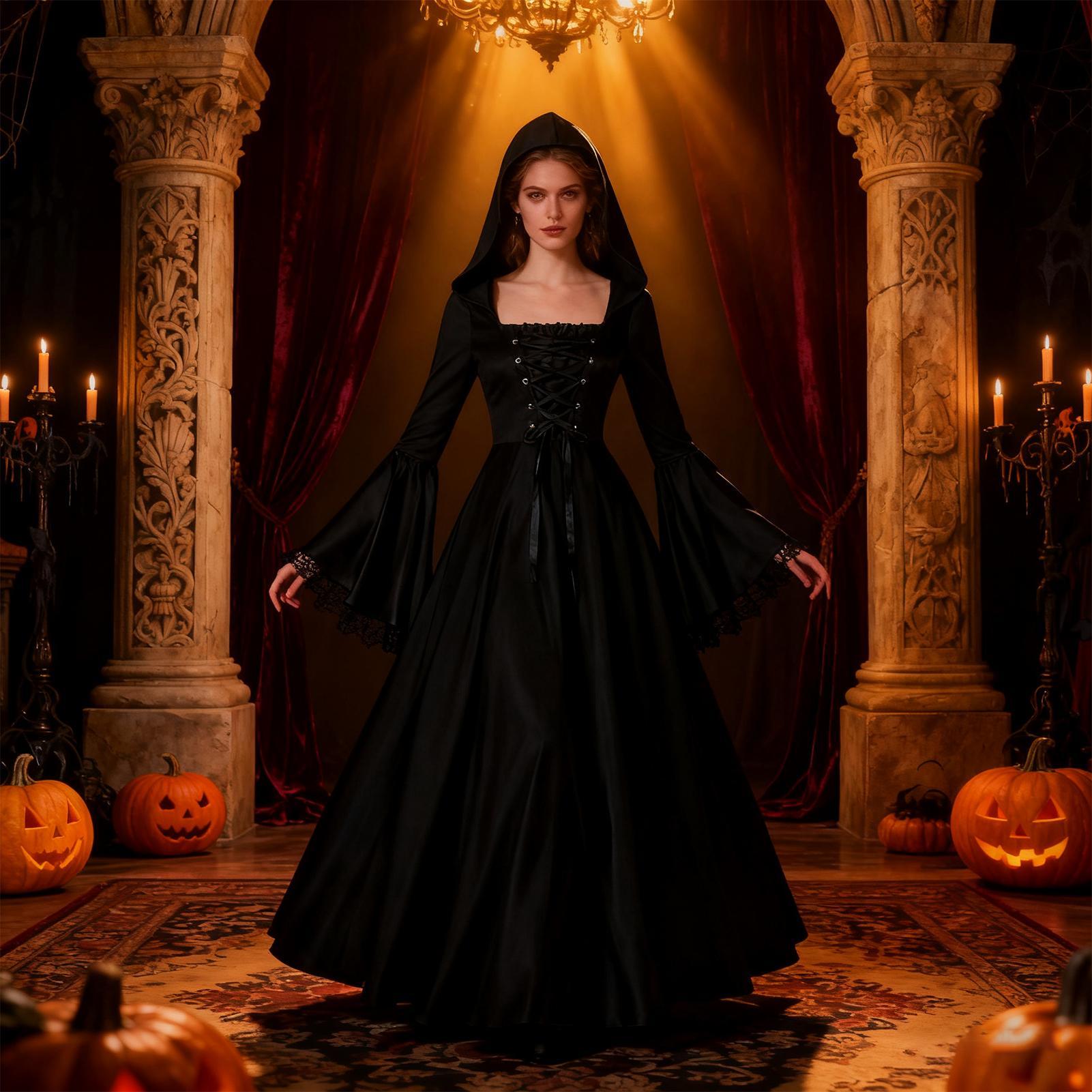 Costume de Sorcière d'Hallowee - Medieval Renaissance Dress Women avis et prix