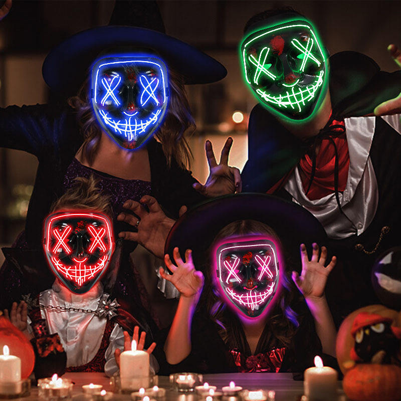 Effrayant Halloween Cosplay éc - Led Purge Mask Halloween avis et prix