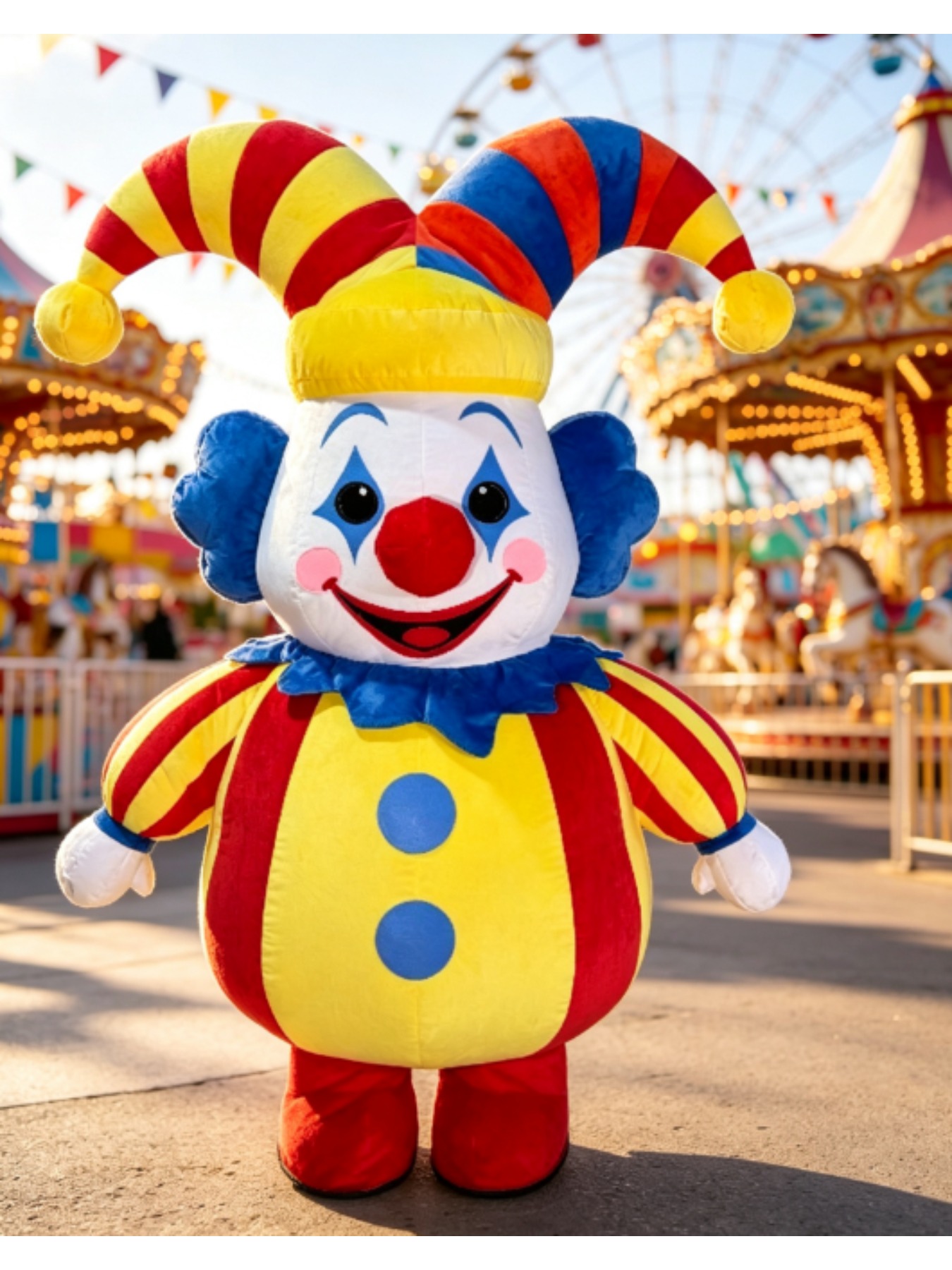 Costume de mascotte de clown d - Costumes avis et prix
