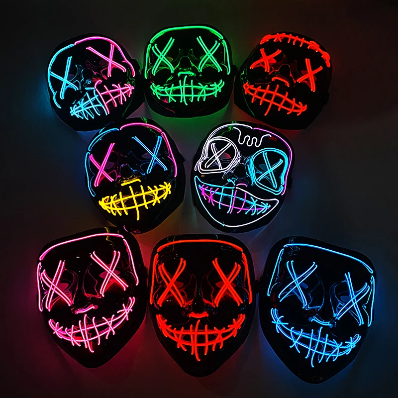 Masque lumineux à LED néon san - Led Purge Mask Halloween avis et prix