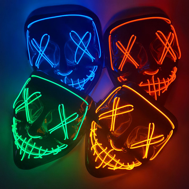 Masque de Purge Lumineux Effra - Led Purge Mask Halloween avis et prix