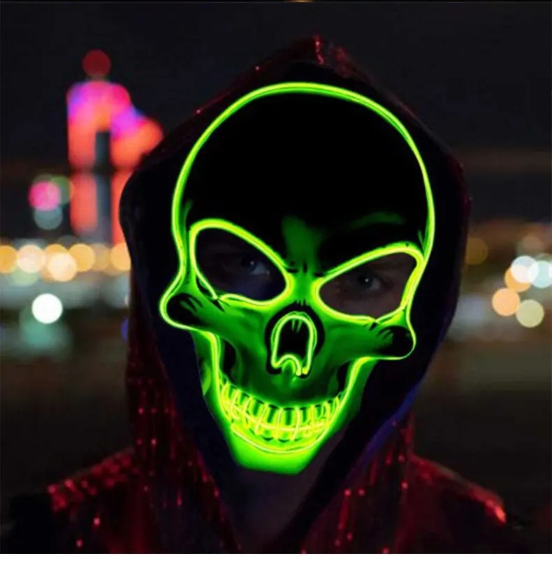 Masque néon LED Light Up Party - Led Purge Mask Halloween avis et prix